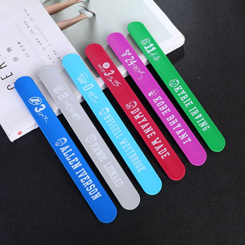 Silicone Bracelet clap Ring Owen Leonard James PVC Bracelet Promotional Gift Silicone Supplies Customizable Logo